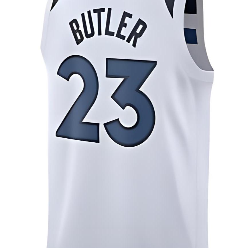 Nike X NBA Collaboration SW Fan Edition Minnesota Timberwolves Jimmy Butler 23 дышащая баскетбольная майка мужская белая синяя 864431-102
