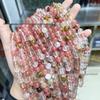 Высокопрозрачные хрустальные бусины арбузно-красного цвета для изготовления украшений своими руками