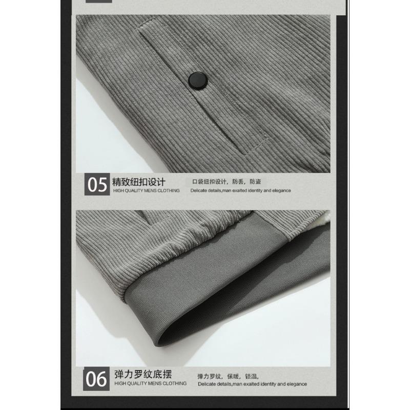 Men S Thick Corduroy Stand Collar Casual Winter Jacket
