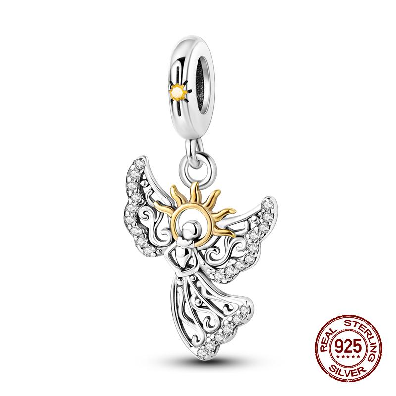 100% стерлингового серебра 925 пробы, лев, собака, слон, светлячок, кошка, дерево жизни, подвески в виде животных, подходят для оригинальных браслетов 925, ювелирные изделия своими руками