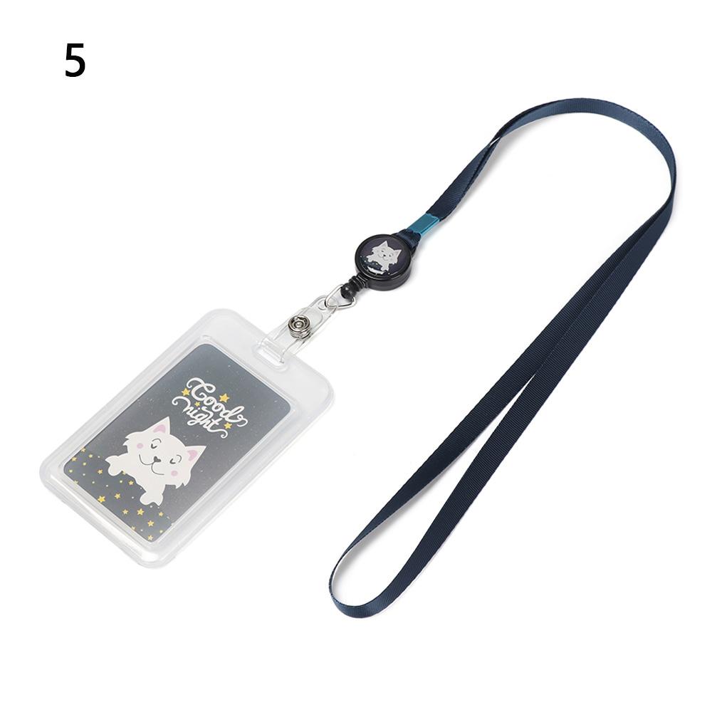 Lovely Office School Retractable Card Holder ID Business Case Name Badge Holder Bank Credit Card