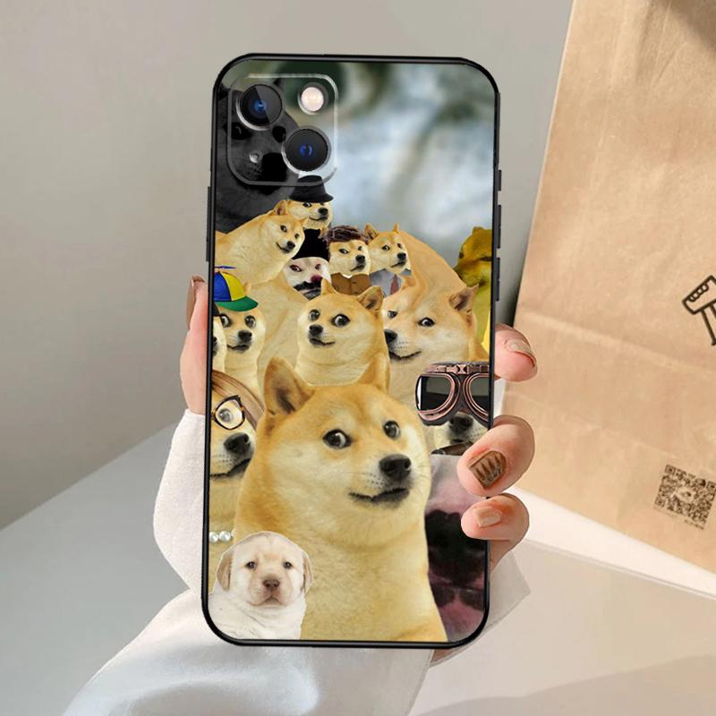 Смешной чехол с собакой Cheems Doge для iPhone 16 15 14 13 11 12 Pro Max XS X XR Plus Задняя крышка для iPhone 16 15 14 12 13 Mini