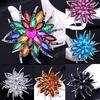 Wedding Bridal Large Flower Shiny Rhinestone Lady Scarf Brooch Pin Jewelry Decor