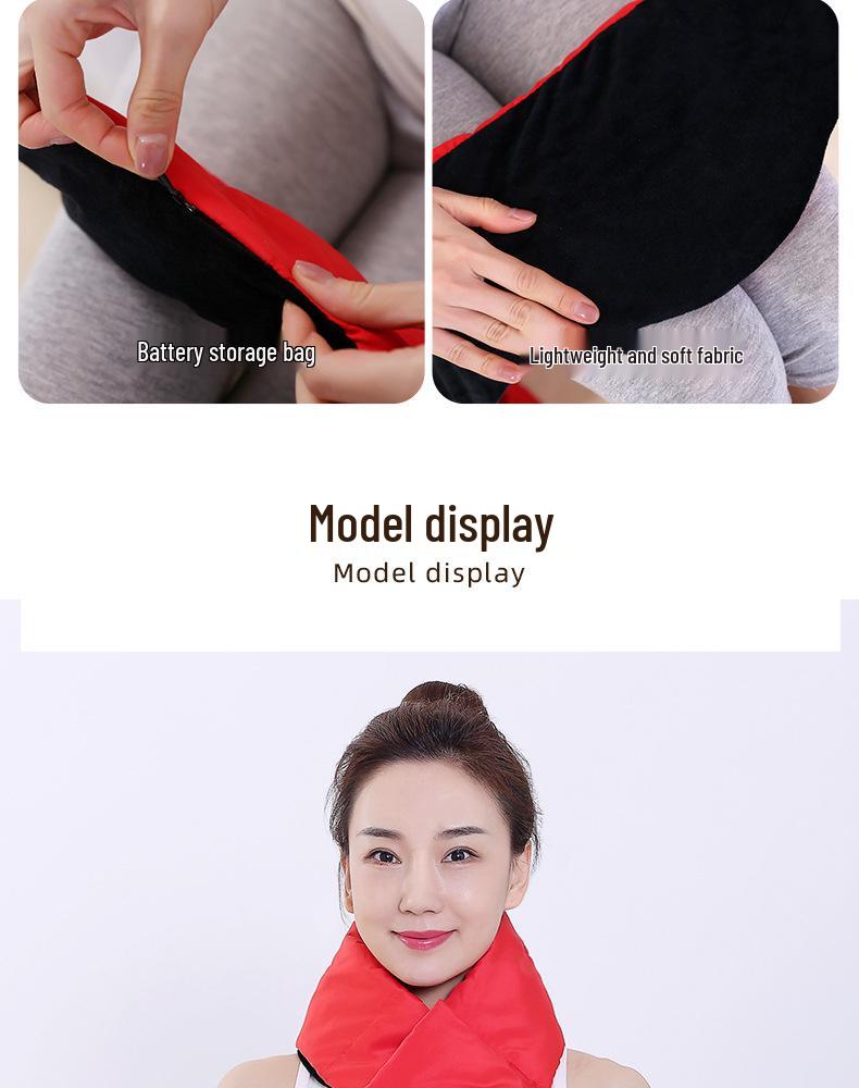 Electric Heating Scarf with Neck Warmer and Cold-Proof Insulation for Cervical Spine Relief