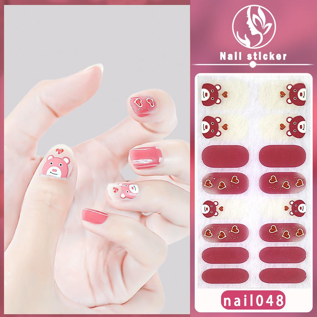 Nail16 3D New Gel Nail Wraps, Elegant Mature Style Waterproof Long Lasting Nail Stickers, No Top Coat Required