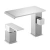 VEVOR Roman Tub Faucet, 3 Hole Waterfall Bathtub Faucet, Widespread Roman Tub Faucets with Shower Head & 1 Handle