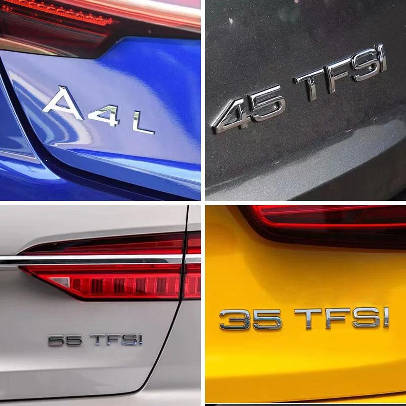 3D 30 35 40 45 50 55 TFSI логотип Наклейка Задний бампер Значок Авто Задняя крышка багажника Эмблема Аксессуары