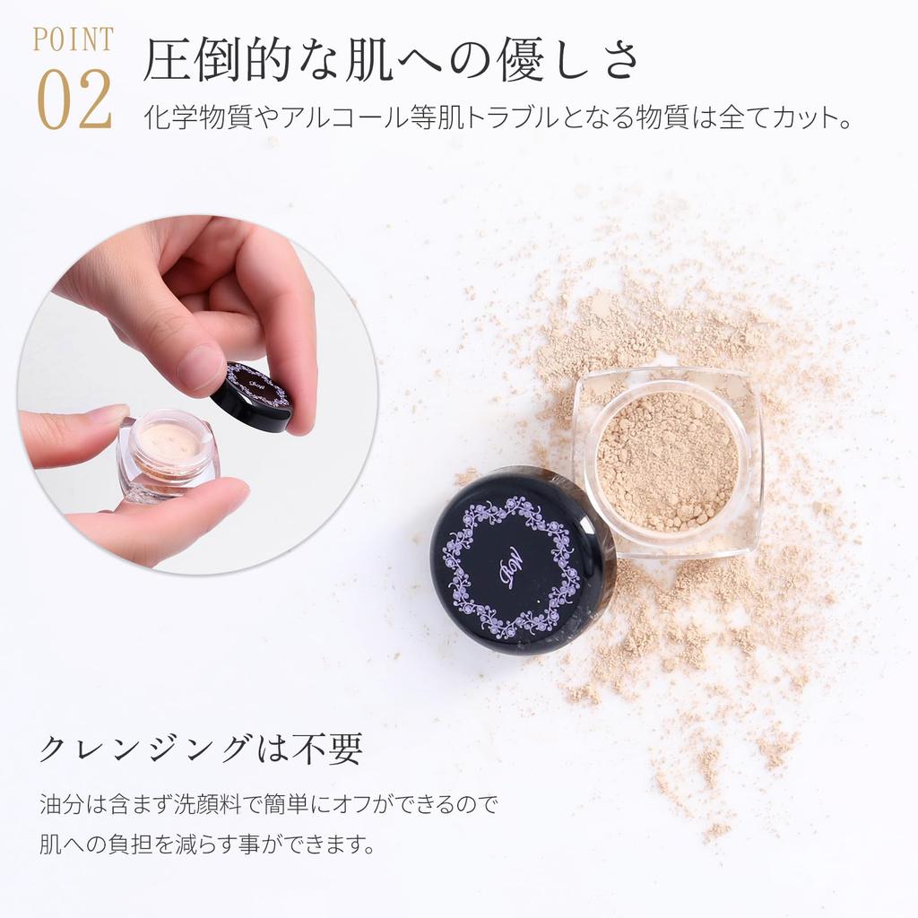 Пробный набор минеральной основы под макияж Natural Skin Tone SPF27 Пробный набор для чувствительной кожи Пудра-основа 1 Worth Made in Japan Rachel