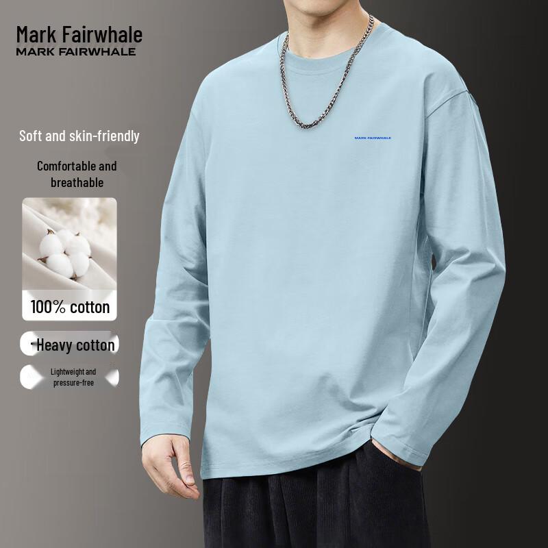 Mark Fairwhale Мужская футболка с длинным рукавом из чистого хлопка