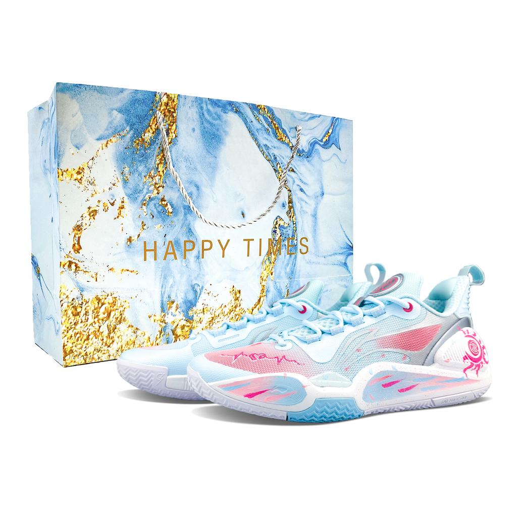 Мужские низкие баскетбольные кроссовки Li Ning Speed 9 с амортизацией и износостойкостью ABPT001-6(КомандаW-КОРОБКА)
