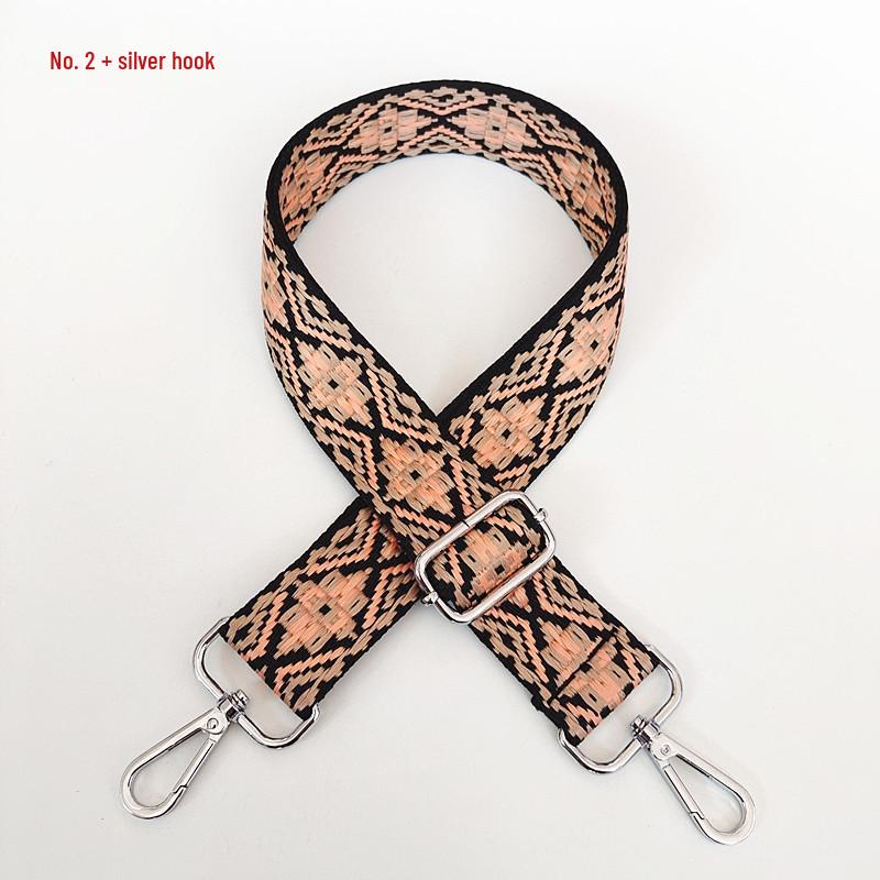 Красочный жаккардовый широкий плечевой ремень для женских сумок - Холщовый аксессуар для кроссбоди и рюкзака