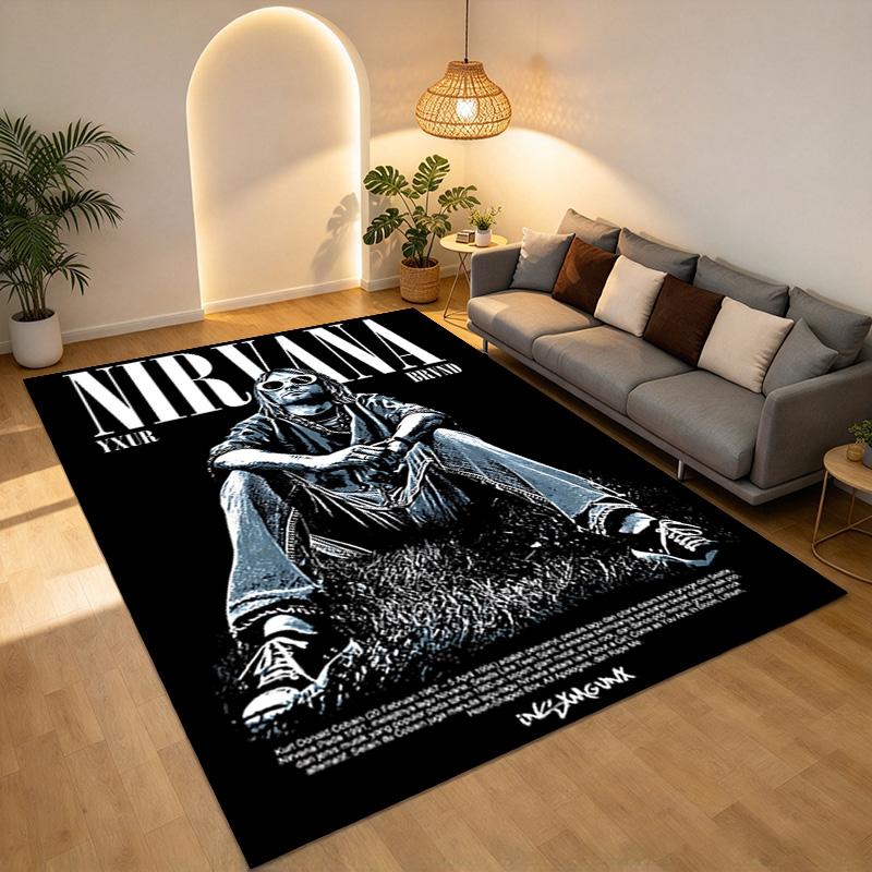 Nirvana Tribute Living Room Nonslip Area Rug Soft Carpet For Bedroom Game Playroom Sofa Office Home Decor Doormat Christmas Gift C926723