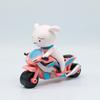 Kawaii 4Pcs Crayon Shin-Chan Nohara Shiro Creative Cartoon Anime Figure Ride Motorcycle Models Cute Tabletop Ornaments Gifts