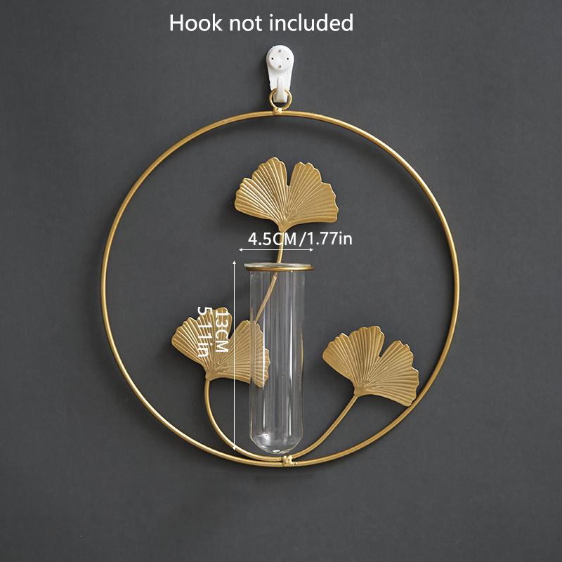 1 шт. шестигранные/круглые/веерообразные настенные цветочные горшки и вазы, железный кронштейн с пробиркой, современные геометрические полки для растений в богемном стиле для помещений и офиса.