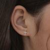(Серебро 925 пробы) Серьги Святой Крест EC3128