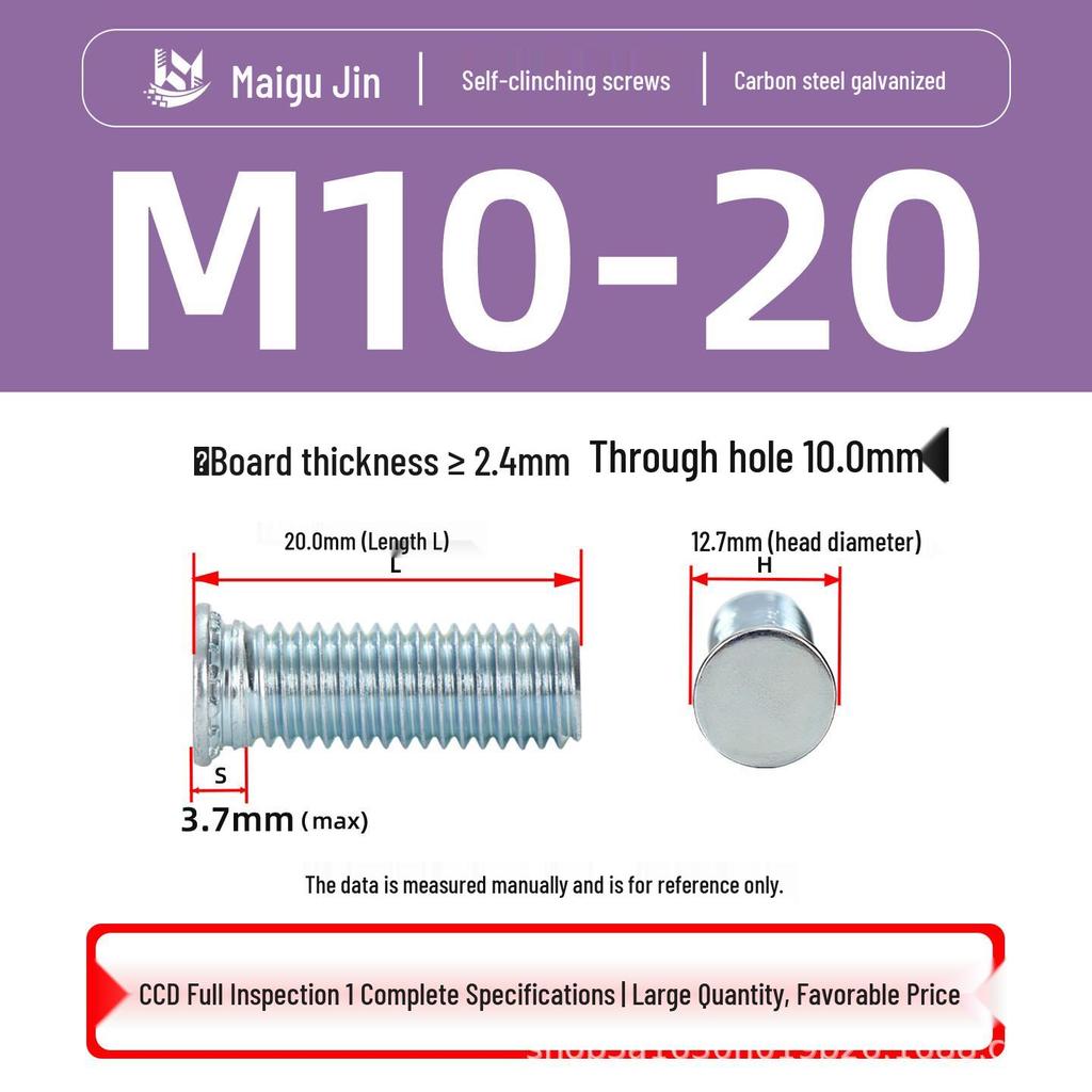 Flat Head Carbon Steel Galvanized Rivet Nuts FH-M2 to M10 - Free Shipping