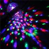 Auto Rotating Crystal Strobe RGB Lamp Dual Head DJ Stage Lamp Bulb Disco Lights  Birthday