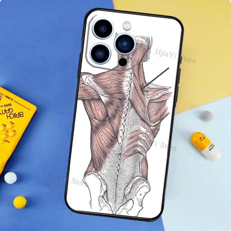 Чехол с анатомией человека для iPhone 13 Pro Max 12 Mini 11 14 15 16 XS MAX XR Plus Силиконовый чехол для телефона