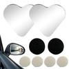 Blind Spot Mirrors 2 Pieces Heart Shaped Rearview Convex Mirror Removable Adjustable Safety Assist Glass Wide Angle Auto Parts