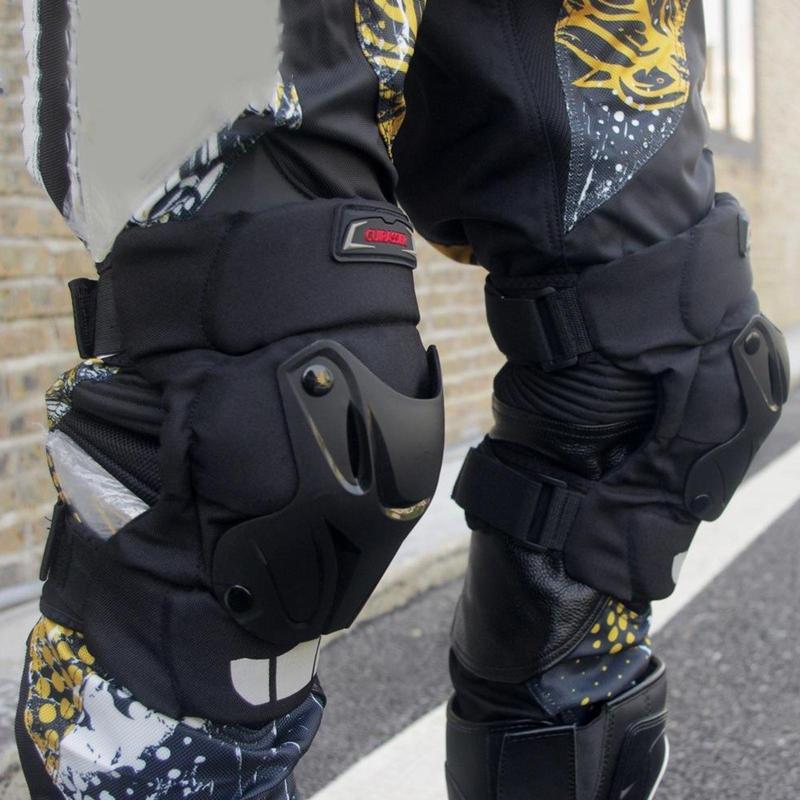2 Pieces Adjustable Motorcycle Knee Pads Guards Racing Protection for