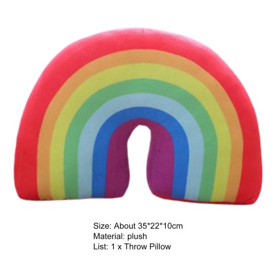 Радужная подушка, моющаяся, износостойкая, гладкая, полезная, декоративная подушка для шеи для спальни