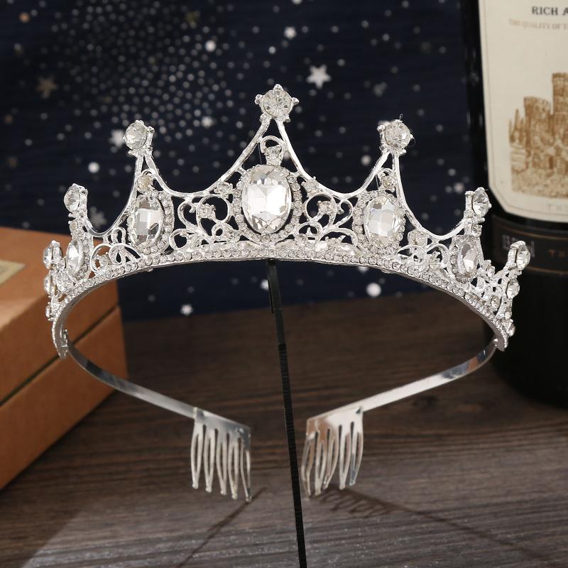 Korean New Style Children's Crown Princess Birthday Headband Children's Day Performance Hair Accessories Bride Wedding Hair Crown Headband