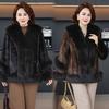 Women's Clothing Winter Placket Mink Short Fur Jacket Fur Thin Autumn and Winter Warm