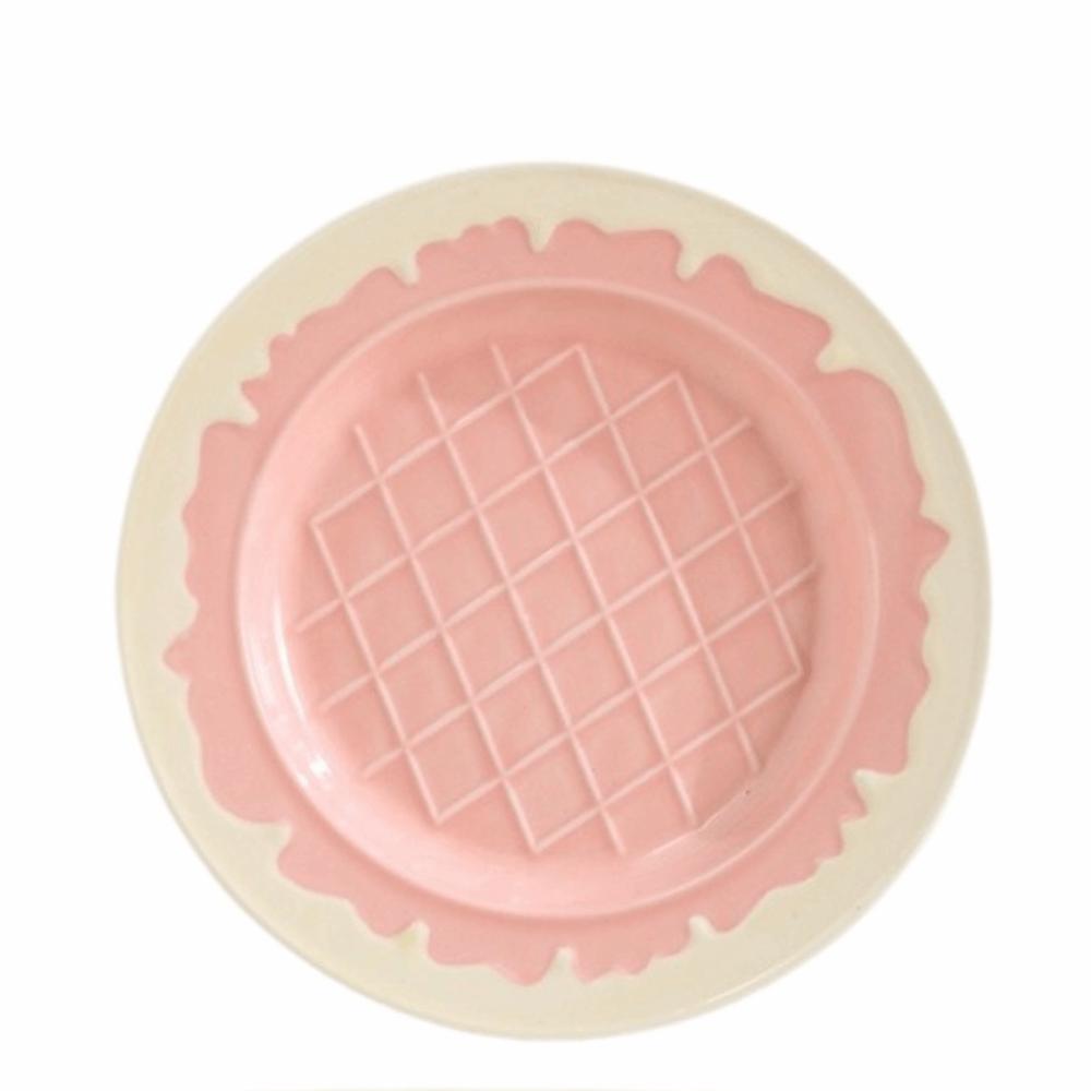 Ice Cream Shaped Ceramic Yogurt Bowl Cream Colored Dining Plate Minimalist Breakfast Plate Cafe