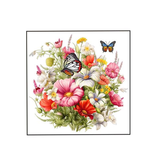 Наклейки на стену яркий цветочный узор бабочки легко наносится долговечный декоративный клей съемные наклейки на стены