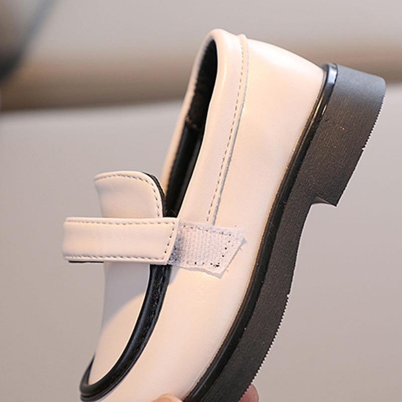 Для маленьких девочек, детей, весна-осень, красивые женские повседневные универсальные туфли в британском стиле, простой дизайн, износостойкая нескользящая кожаная обувь