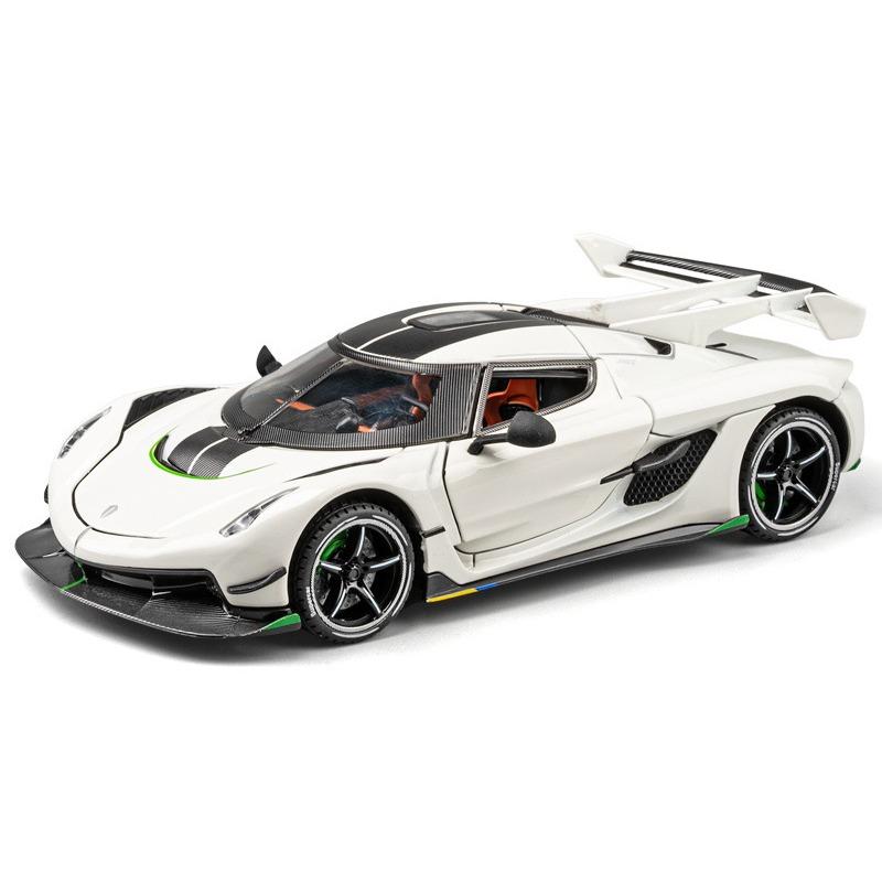 1/24 Koenigsegg Jesko Supercar литая игрушечная модель автомобиля со звуком и светом инерционный механизм детская игрушка коллекционная вещь подарок на день рождения