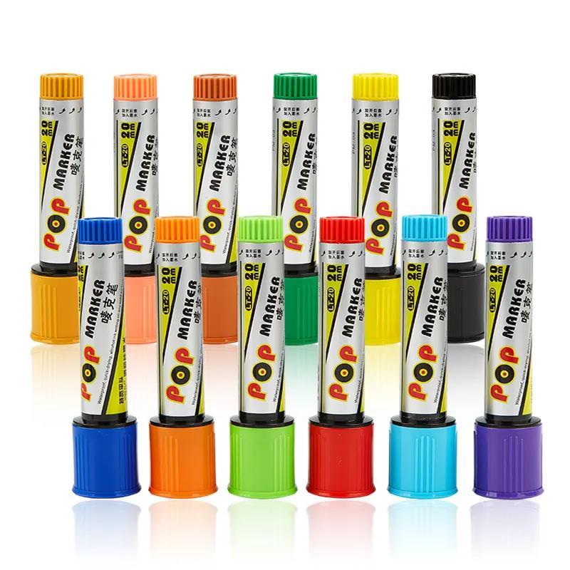 Best Sale Various Color Waterproof Permanent Ink Pop Poster Marker Pen Bigger Tip for Paint Colorful and Popular