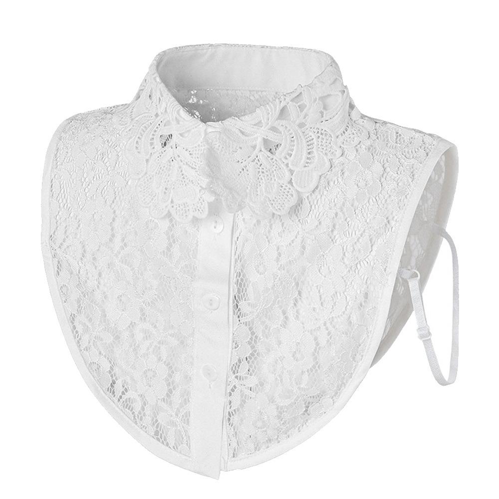 Съемный Кружевной Воротник-Обманка Новый Модный Лацкан Половина Рубашки Женский Девочки