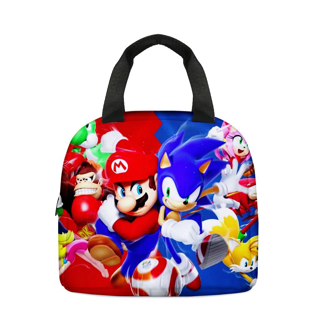 Lunch Bag Children'S Portable Lunch Box Bag Cartoon Portable Bento Bag Printed Outdoor Picnic Bag