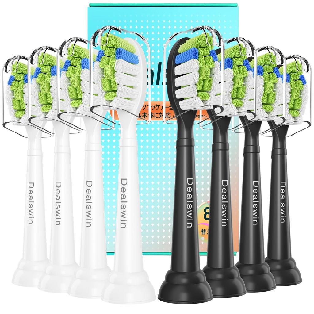Dealswin Сменные насадки для электрических зубных щеток Philips Sonicare Совместимы с Удаление налета Пятна Обычный размер Подходят для дома и