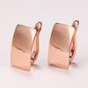 2024 Korean Couple Earrings: Shiny Rectangular Rose Gold Ear Buckles