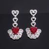 Ювелирные изделия Huayei цветное ожерелье из циркона винтажный рубиновый кулон свет роскошные серьги-гвоздики Love