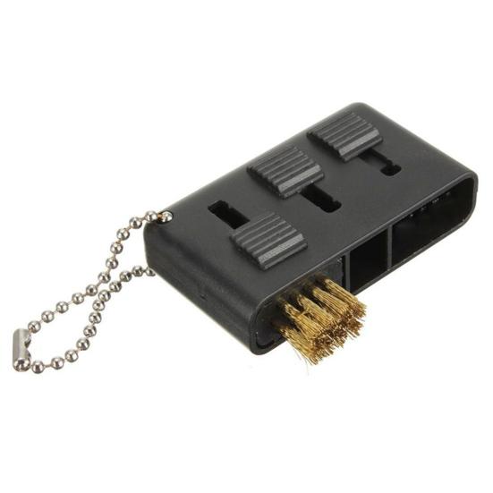 Мини-щетка для клюшек для гольфа 3 в 1 для удаления мусора, карманного размера, для паттера, клина