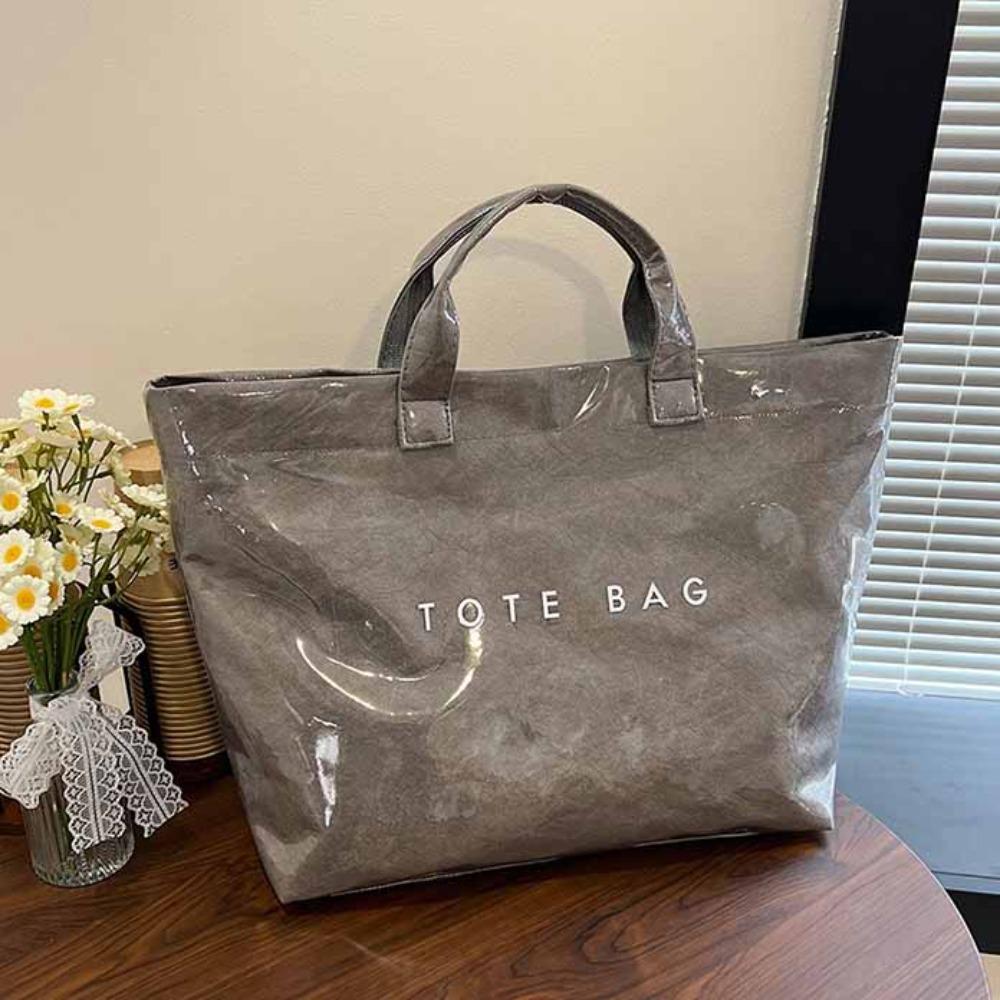 Летняя прозрачная сумка-желе, сумка для хранения, с принтами букв, сумки, водонепроницаемая ПВХ сумка-тоут, спорт