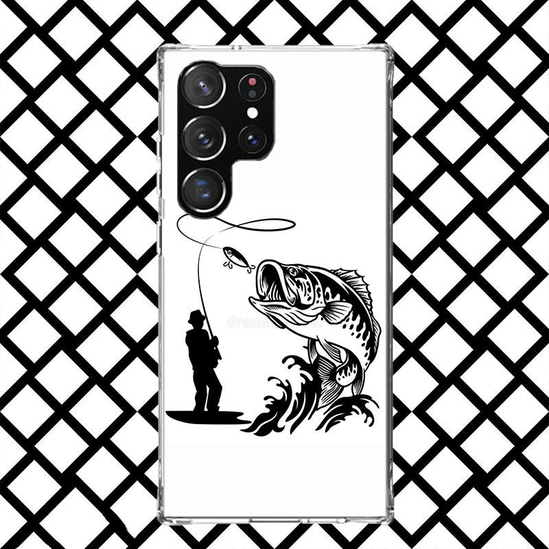 Hunting Fishing Man Phone Case for Samsung Galaxy S26 S25 Edge S24 S23 Ultra S22 Plus S21 FE S20 + Soft Cover Print Fundas Galax