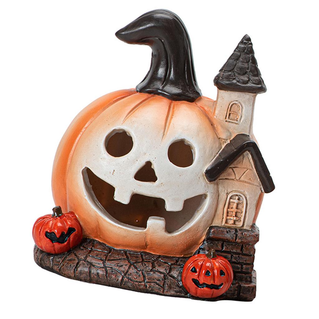 Хэллоуин Тыква Украшения Смола Тыква Фигурки Настольные Центральные Композиции для Уличного Внутреннего Сказочного Сада Украшения