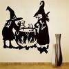 Removable Halloween Diy Wall Stickers With Fire Retardant Pvc Pumpkin Witch Decal