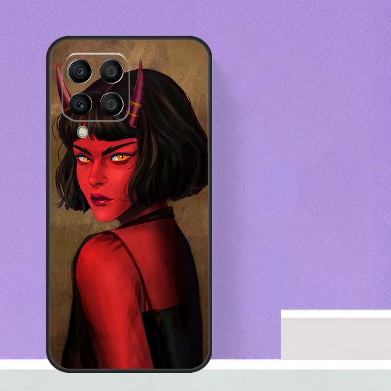 Чехол 'Женщина-дьявол' для Samsung Galaxy M21 M31 M15 M55 M56 M36 M16 M06 M13 M33 M53 M12 M32 M52 M14 M34 M54