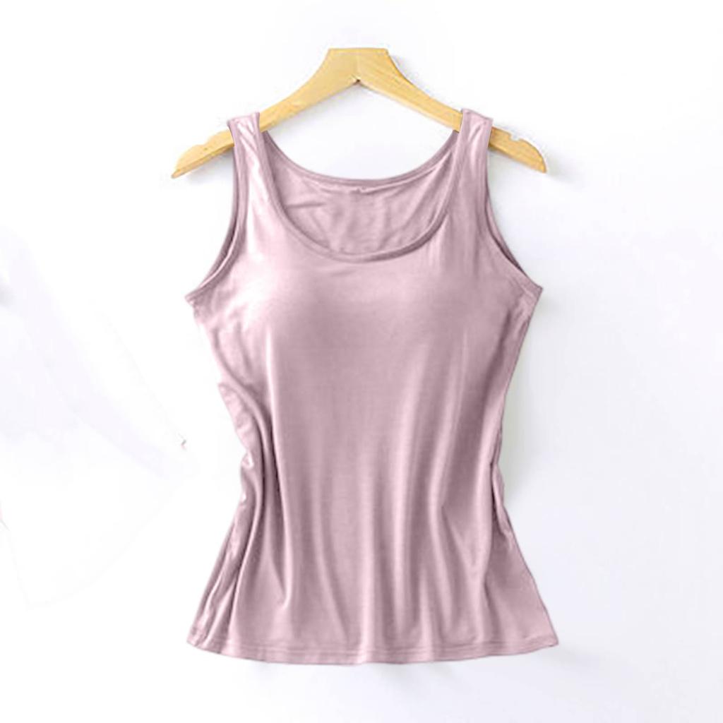 Женская майка-топ без рукавов, женская летняя цельная без стального кольца с нагрудной накладкой