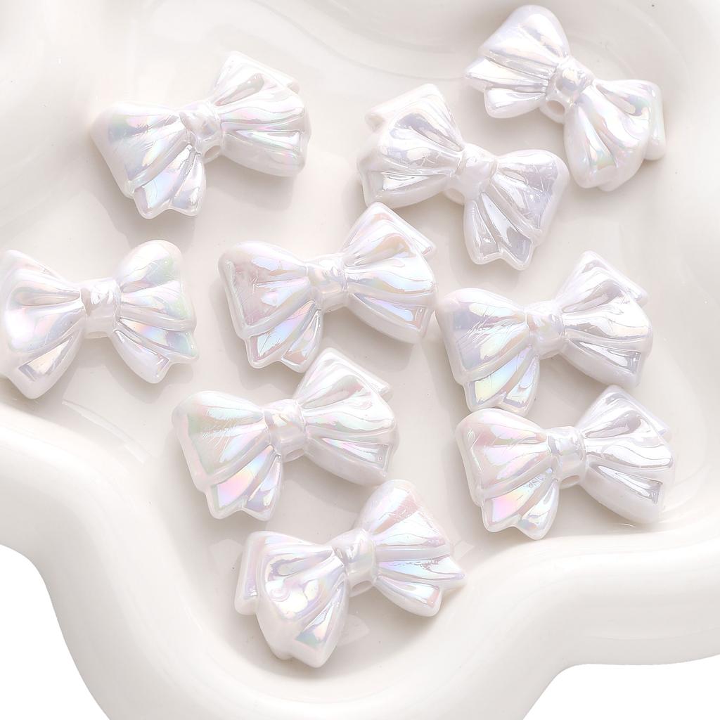 2/10 шт. акриловые бусины-бантики цвета AB, разбросанные бусины для самостоятельного изготовления браслетов, ожерелий и ювелирных изделий