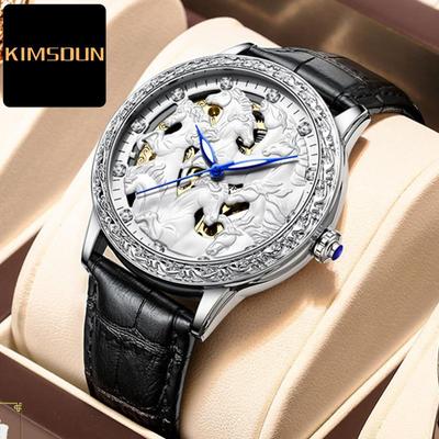 Часы мужские лучшие брендовые роскошные часы 3D Carving Bad Juna Fashion Cutout автоматические механические часы