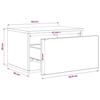 Wall Mounted Nightstand with RGB LED Lights Sonoma Oak