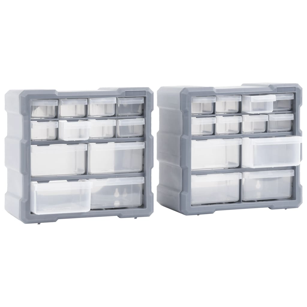 Vidaxl Organizery Z 12 Szufladkami, 2 Szt, 26,5X16X26 Cm