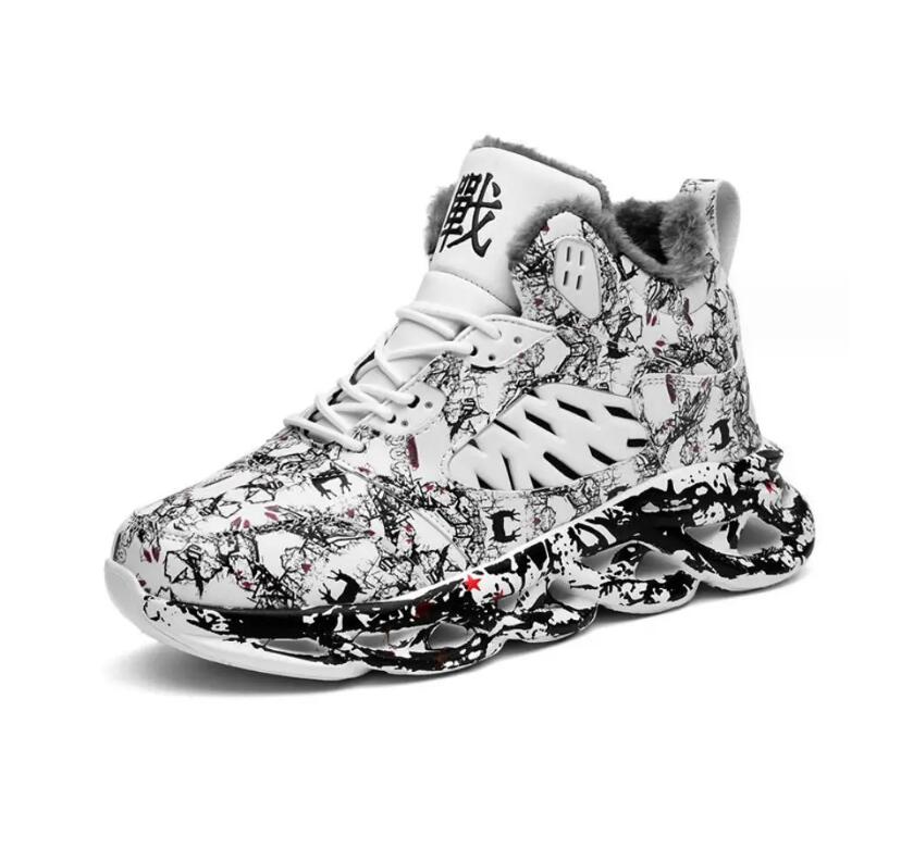 Мода 2024 года, зимние мужские ботильоны, уличные нескользящие теплые кроссовки, мужские зимние ботинки, плюшевая зимняя спортивная обувь для мужчин, теплые кроссовки