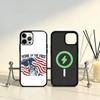 Чехол для телефона с флагом США Чехол для телефона для iPhone 17, 16, 15, 14, 13, 12, 11 Plus, Pro Max Магнитный для Magsafe Беспроводная зарядка